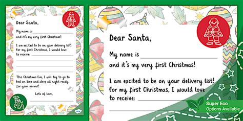 My First Letter to Santa Activity