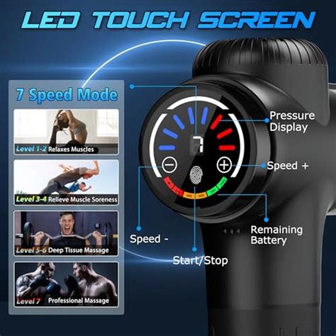Massage Gun | TOLOCO Deep Tissue Percussion Massage Gun | Super Quiet ...