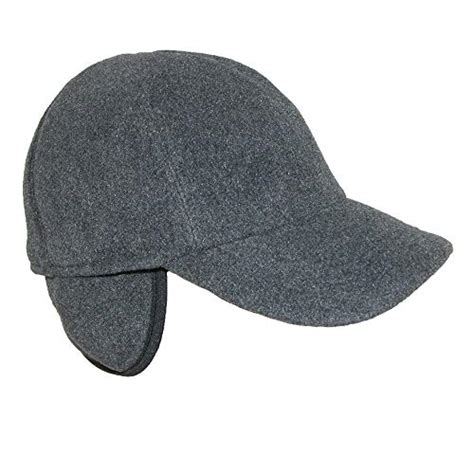 Wigens Mens Gustav Fleece Ball Cap with Earflaps, 60, Grey : Amazon.in ...