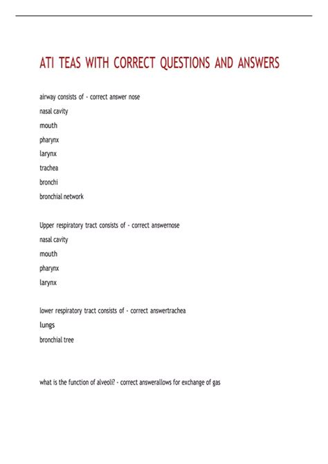 ATI TEAS PRACTICE TESTS WITH 100% CORRECT QUESTIONS AND ANSWERS - ATI ...