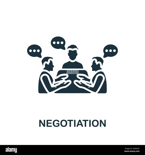Negotiation icon. Simple line element life skills symbol for templates, web design and ...