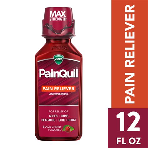 Vicks PainQuil Pain Relief Liquid, Acetaminophen Pain Reliever for ...