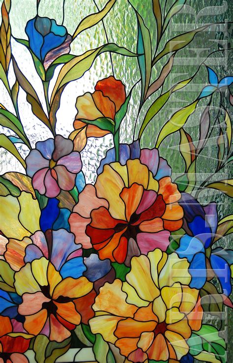 Flower Designs For Stained Glass at Abby Choi blog