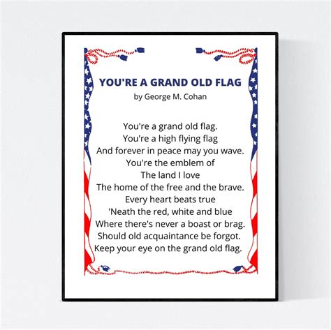 Lyrics Grand Old Flag