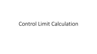 Rezultat imagine pentru Control Limit Calculation