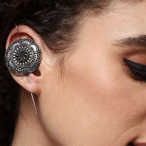 Disha | pin Ear - cuff | Statement Earrings | Bugadi – Bloom - By Sushmita