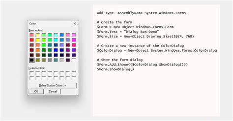 Image result for PowerShell Script Dialog Box