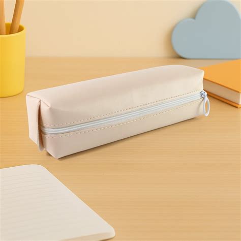 Slim PU Leather Pencil Pouch - (1 Pc)– Natation.in
