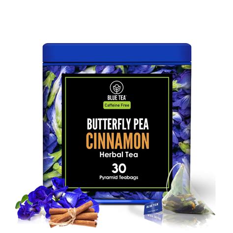 BLUE TEA - Butterfly Pea Flower Cinnamon Tea - 30 Tea Bags - Plant ...
