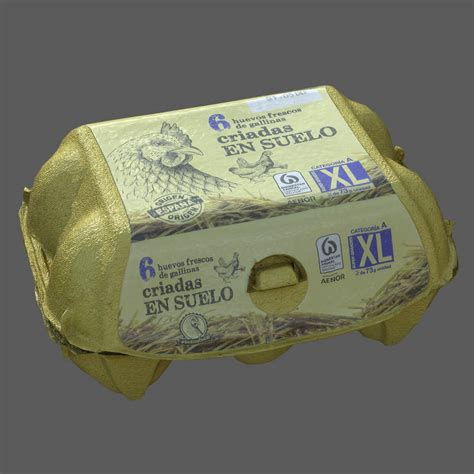 Half Dozen Egg Box - 3D Model by sanchiesp