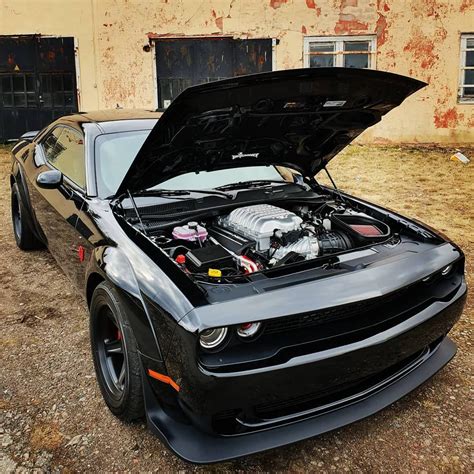 Dodge Charger Hellcat with Hood Open