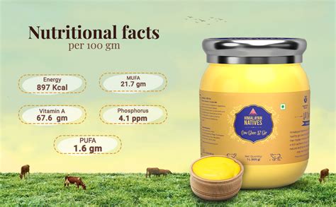 Himalayan Natives A2 Gir Cow Ghee 500ml | 100% Natural & Preservative ...