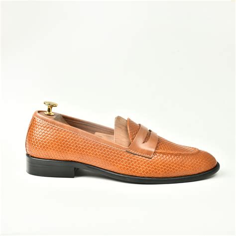 Woven Leather Slip Ons - Tan – Lozano