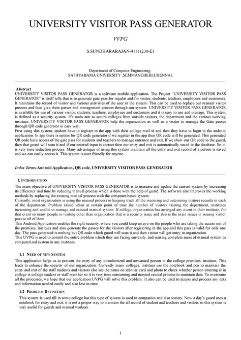 University Visitor PASS Generator - UNIVERSITY VISITOR PASS GENERATOR ...
