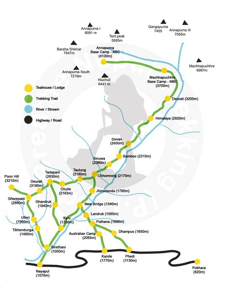 ABC Base Camp Map 的图像结果