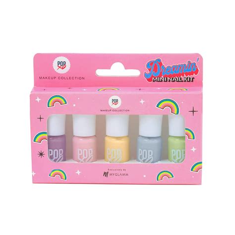 Buy MyGlamm POPxo Makeup Collection -Mini Nail Kit-Dreamin'-5X3ml ...