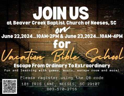 2024 VBS/Back-to-School Bash, 181 Iris Lane, Neeses, SC, United States ...