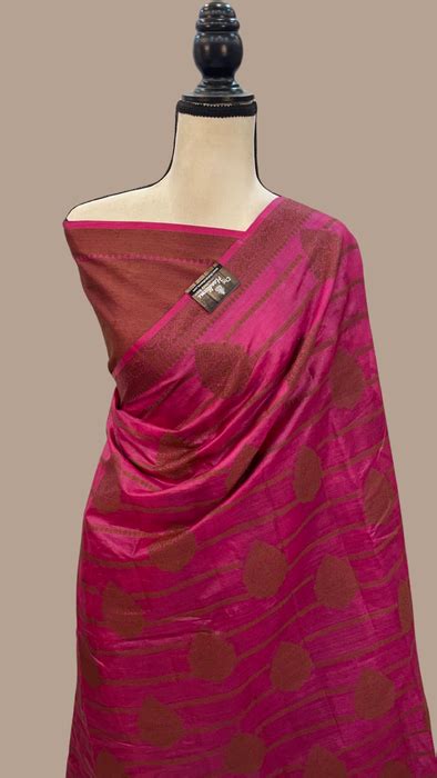 Pure Tussar Silk Handloom Banarasi Saree — The Handlooms