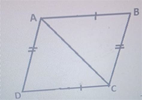 In the parallelogram ABCD, AC is one of its diagonals, what can you say ...