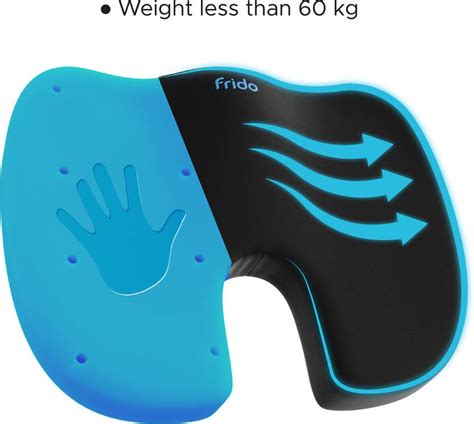 Frido Ultimate Coccyx Seat Cushion with Cooling Effect Memory Foam ...