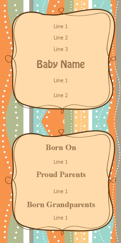 Baby Folding Tags Designs and Templates