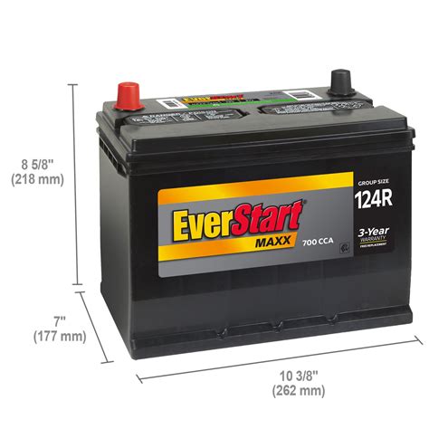 Everstart Maxx Lead Acid Automotive Battery Group Size H7 12 Volt 800 ...