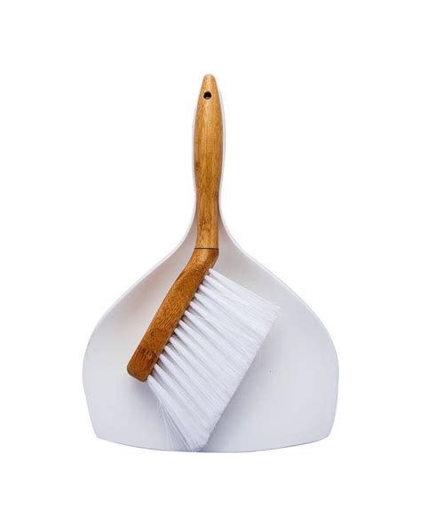 Market99 Brush & Dustpan Set, Natural Bamboo Brush, for Cleaning ...