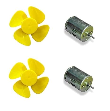 AVS COMPONENTS 6V - 12V DC Toy Motor kit 25x30mm + 3 inch Fan Blade ...