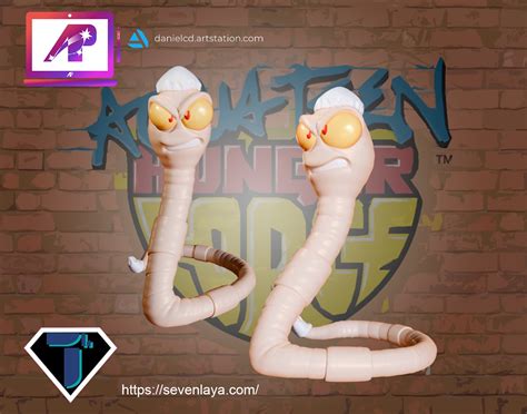 Aquateen MC PeePants Worm version free 3D model 3D printable | CGTrader