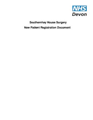 Fillable Online southernhayhousesurgery co Southernhay House Surgery ...