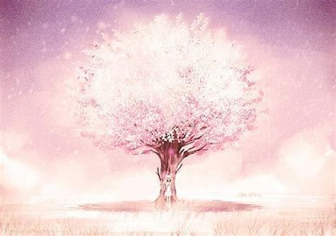樱花树下有个女生的背影二次元的图片_百度知道