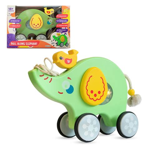 Buy innovitoy Pull Along Elephant Baby Toys 6-12 Months | String ...