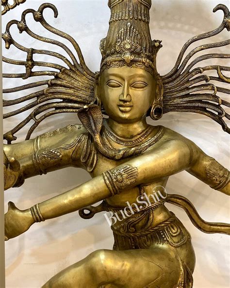 Buy Large Brass Nataraja Statue - 73" Height/ 6 feet - Budhshiv.com