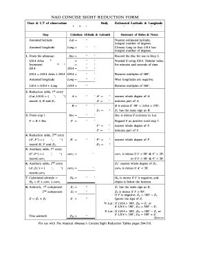 NAO Concise Sight Reduction Form - Fill Out, Sign & Share Online ...