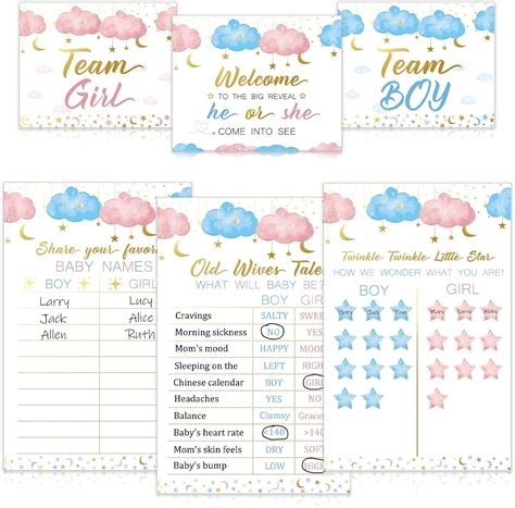 Buy Twinkle Twinkle Little Star Baby Gender Reveal Party Supplies Kit ...