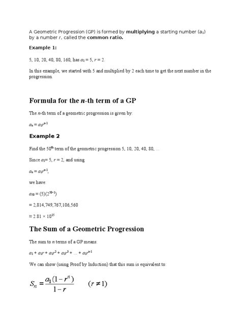 Geometric Progression Problems 的图像结果