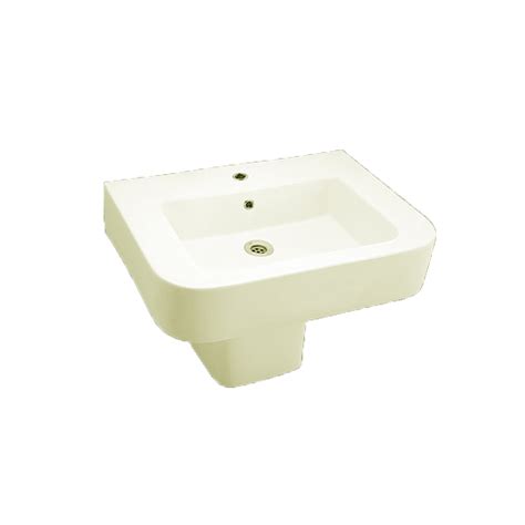 Rak Rondo 610x465x170 Wash Basin Ivory with Rondo Half Pedestal | mykit ...