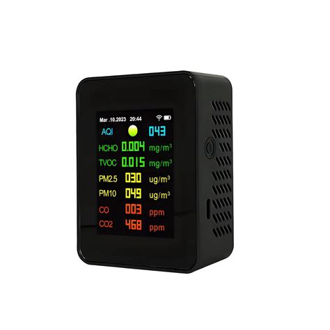 DeWire 9-in-1 WiFi Air Quality Monitor with Smart Life App - Color ...