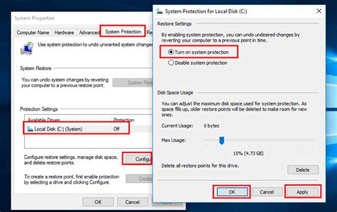 System Protection Is Available Only in Online Operating System System Recovery 的图像结果