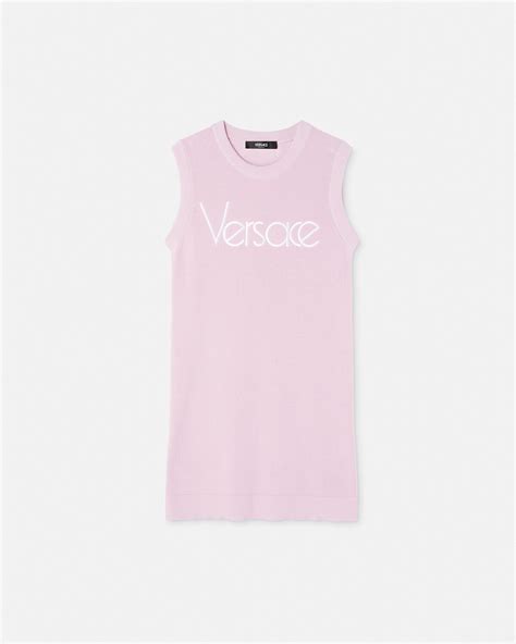 1978 Re-Edition Logo Knit Mini Dress Pink | VERSACE