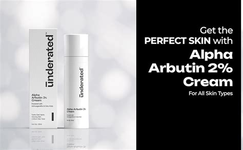 Underated Alpha Arbutin 2% Cream Powered with Ashwagandha & Gotu Kola ...