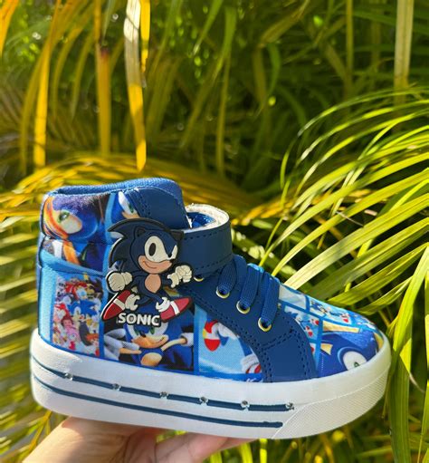 Sonic Inspired Light up Sneakers for Kids - Etsy