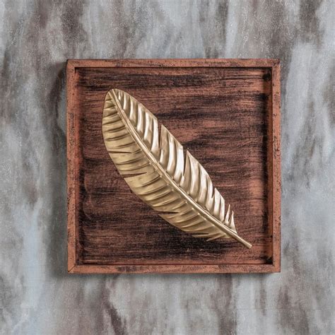 Buy VEDAS Metal Magnolia Leaf Wall Accent from Vedas at just INR 2699.0