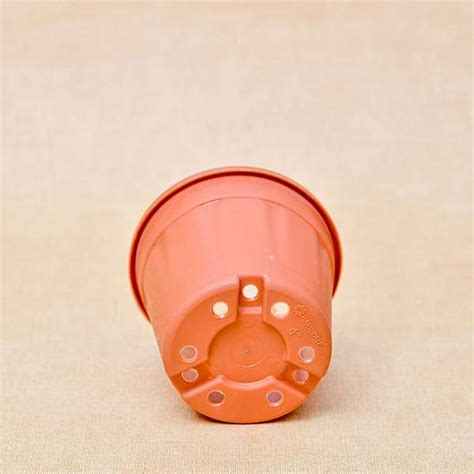 Buy 10 inch (25 cm) Grower Round Plastic Pot (Terracotta Color) (set of ...
