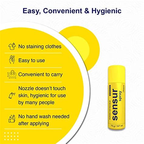 Buy SENSUR AYURVEDIC FAST PAIN RELIEF SPRAY - 100ML + 7ML (PACK OF 3 ...