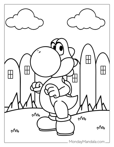 41 Yoshi Coloring Pages (Free PDF Printables)