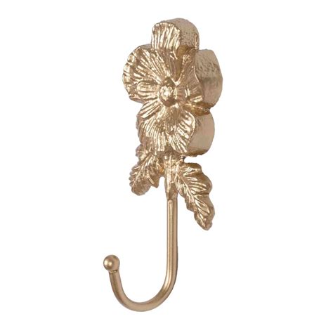 Providence Flower Gold Metal Wall Hook