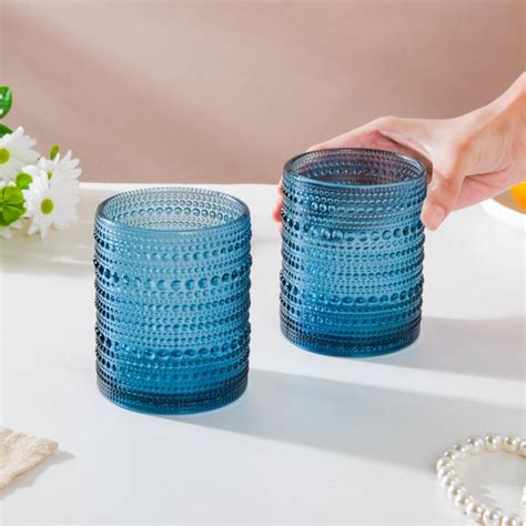 Bubbly Glass Blue Set Of 6 250ml Online - Premium Cocktail Glass | Nestasia