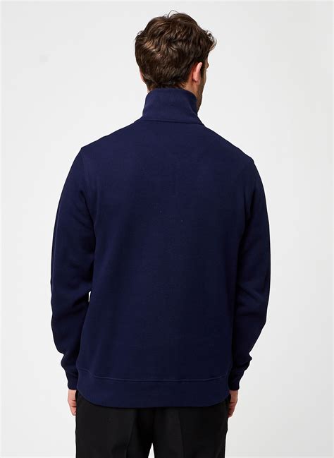Lacoste Sweats Pull - ML Demi-Zip SH1927 homme bleu | Sarenza Belgique