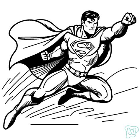 35 Superman boyama sayfaları - sayfalar Ücretsiz Yazdırma